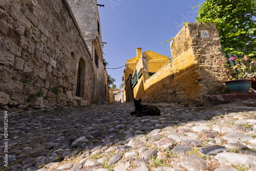 in the old town of Rhodos on Rhodos Island, Greece