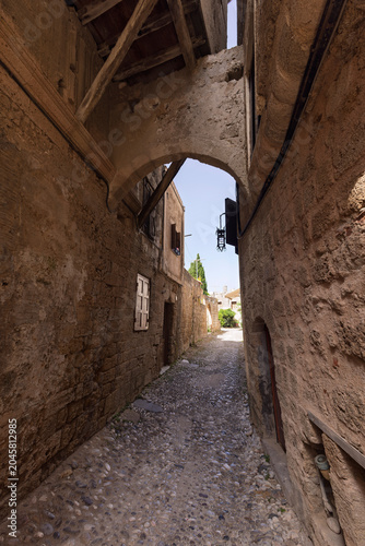 in the old town of Rhodos on Rhodos Island, Greece