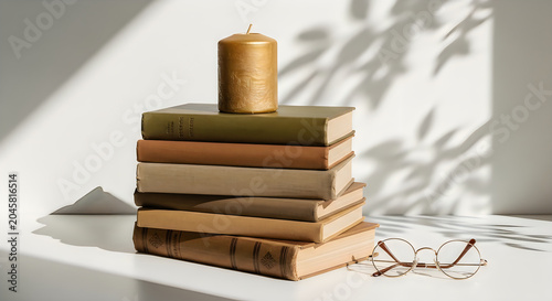candle on wooden background