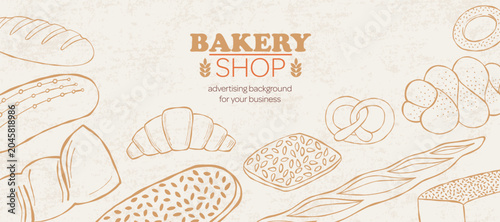 Canvas-taulu Background for bakery or pastry shop