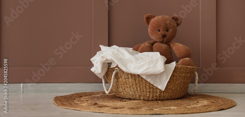 Laundry basket with toy bea...