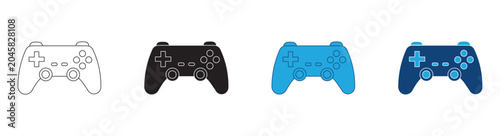 Tableau sur toile Video game controller gamepad icon set