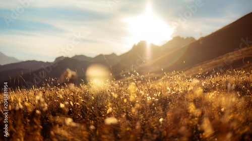 sunrise in the mountains