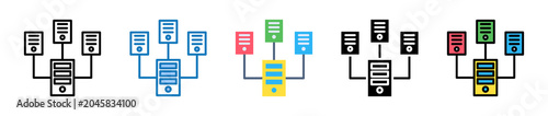 Foto Load Balancer multiple style icons set design vector illustration