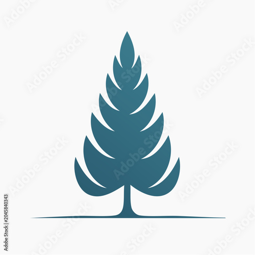 Stylized Evergreen Tree Icon