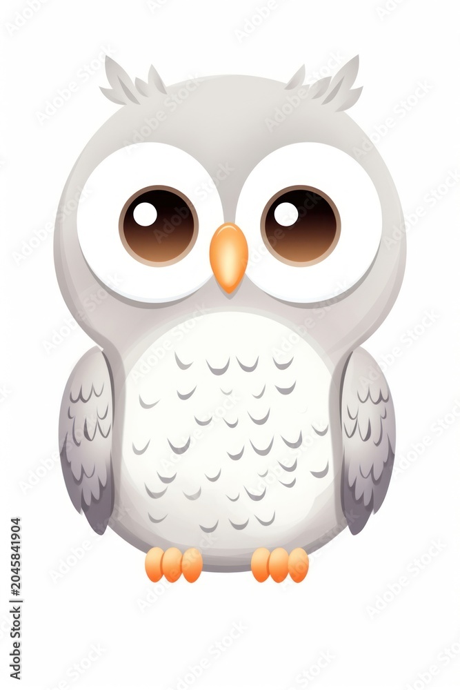 Fototapeta premium Owl animal white bird.