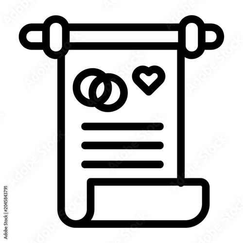 Foto Wedding vows Line Icon