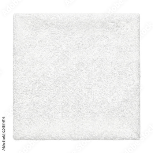 Foto White soft plush terry cloth fabric texture
