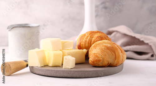 Tableau sur toile Organic butter for a healthy breakfast and nutrition