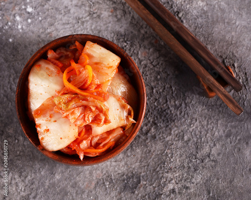 Traditional fermented cabbage kimchi for healthy eating