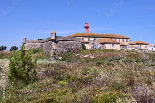 Castle of São João Baptista. Esposende (Portugal), May 31, 2026. Also called the Esposende Fortress, it was built in 1699. It houses one of the few metal lighthouses in Portugal.