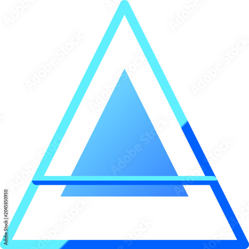 Geometric triangle shapes, blue gradient, abstract design elements, vector graphics