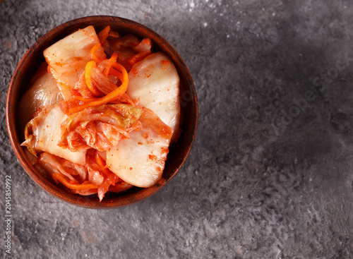 Traditional fermented cabbage kimchi for healthy eating