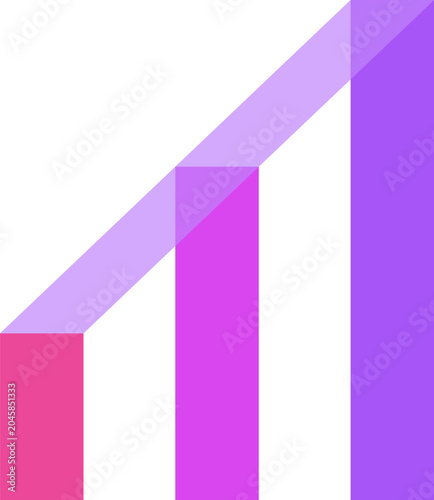 Geometric shapes, colorful bars, purple pink magenta gradient, abstract vector graphic