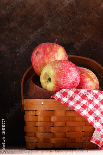 organic farm apples on the table