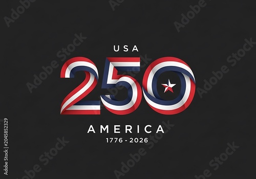 Usa 250th anniversary commemorative design celebrating 250 years of freedom