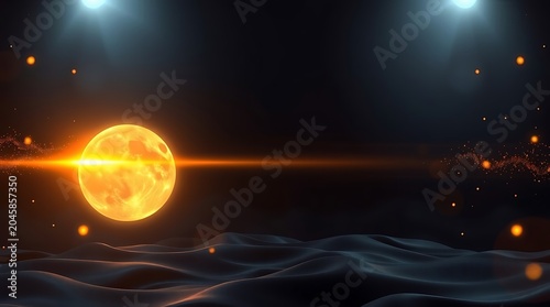 Luxury Golden Moon Presentation Backdrop