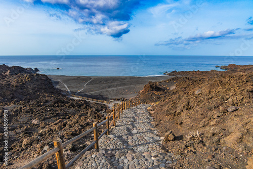 Canvas Print Landscape of Echentive Beach (La Palma, Spain)