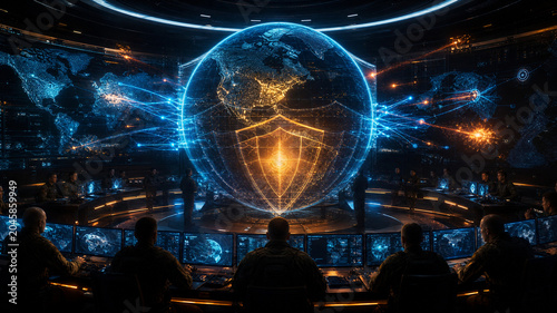  National Quantum Defense Command Center with Global Firewall Shield