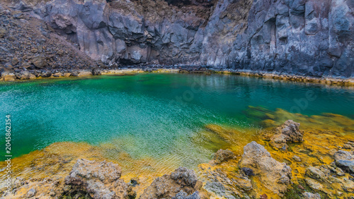 Tableau sur toile Landscape of Echentive Beach (La Palma, Spain)