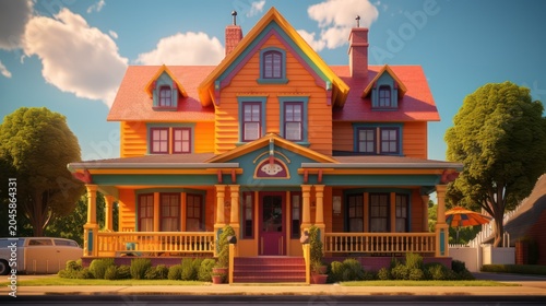 A masterpiece of whimsical architecture that brings a storybook dream to life in vibrant color.