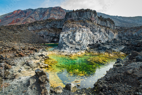 Landscape of Echentive Beach (La Palma, Spain)