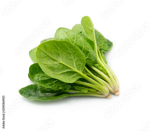 Spinach salad on white backgrounds