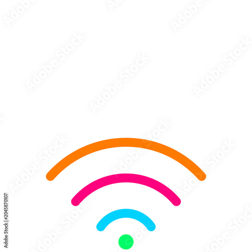 WiFi, internet, network, connectivity, signal, icon, symbol, vector, colorful, modern