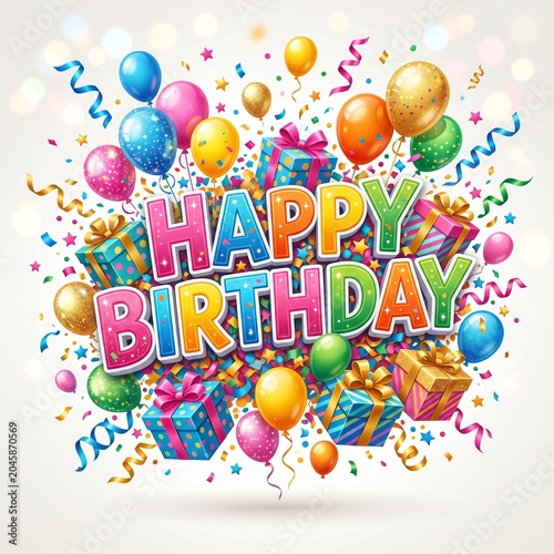 Bright and Playful Birthday Balloon Celebration