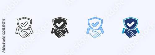 Quadro su tela Trust Icon Set Multiple Style Collection Illustration