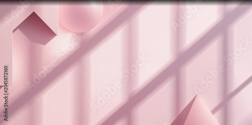 Minimal Geometric Shapes with Soft Shadows Background