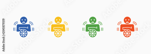 Photos Cold Icon Set Color Multiple Style Collection Illustration