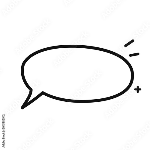 A blank speech bubble ready for custom text