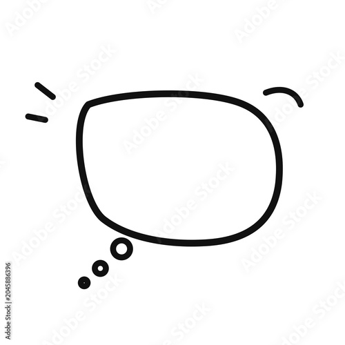 A simple hand drawn thought bubble for messages
