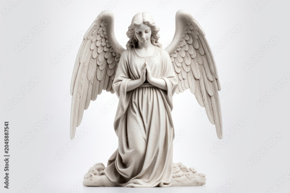 Obraz premium Serene angel statue with wings