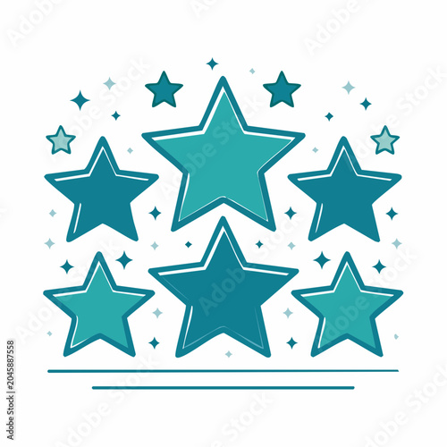 Teal Stars Collection