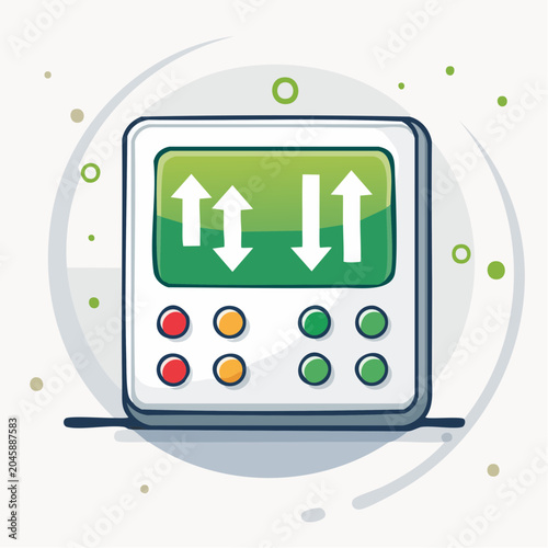 Traffic Light Control Panel Illustration