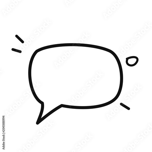 A blank speech bubble ready for custom text