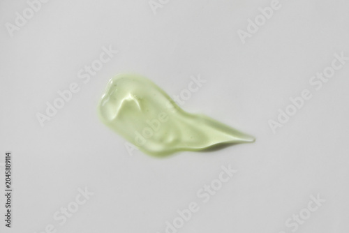 Skincare gel texture smear. Aloe vera beauty product smudge, wellness, self-care, clean beauty and natural cosmetic