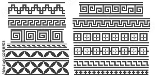 Billede på lærred Greek key ornament with roman pattern