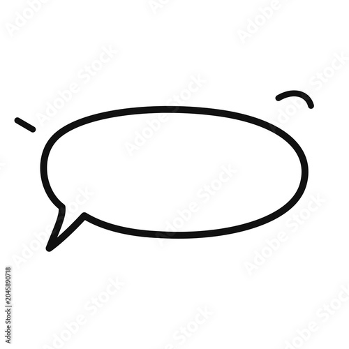 A blank oval speech bubble ready for text