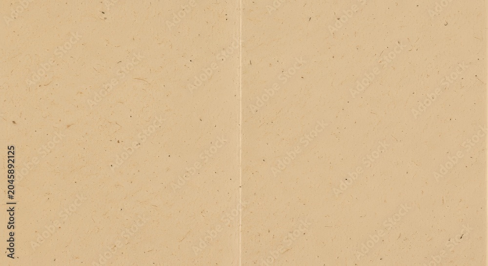 Fototapeta premium A full frame macro shot of heavy weight recycled cardstock paper with visible organic wood pulp fibers and a creamy beige texture