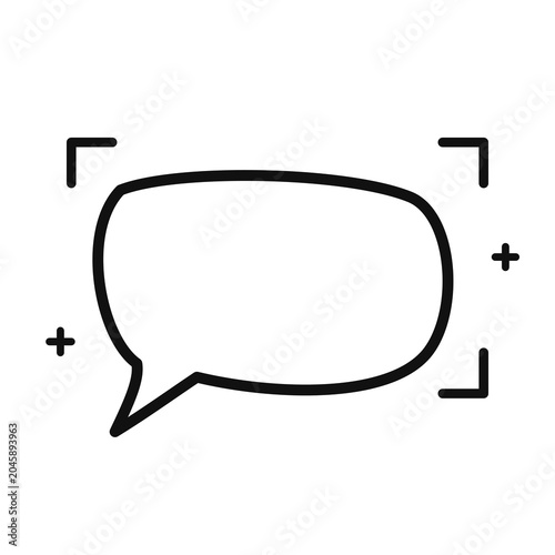 A clean blank speech bubble ready for text