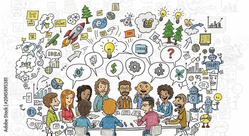 social network concept illustration