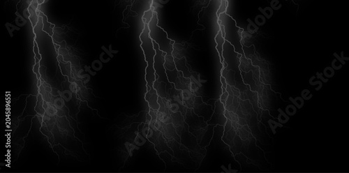 Lightning storm background with electric flashes, dark dramatic scene
