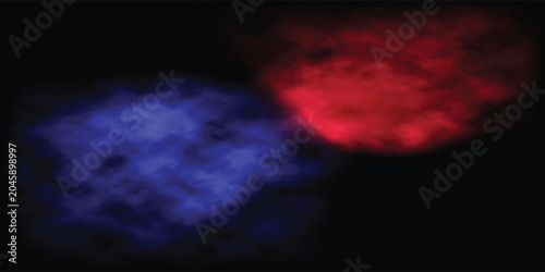 Foto Vector realistic isolated Red and Blue Smoke effect for decoration and covering on the transparent background