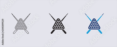Fotografija Flat graphic icon representing billiards, pool, or snooker