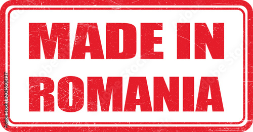Foto Made in Romania Rubber Stamp Emblem Seal