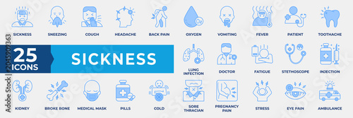 Foto Sickness icon set