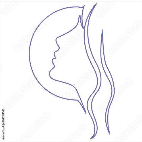 Minimal Woman Face Line Art Logo for Beauty Salon Spa Cosmetic Branding and Feminine Fashion Identity Design.